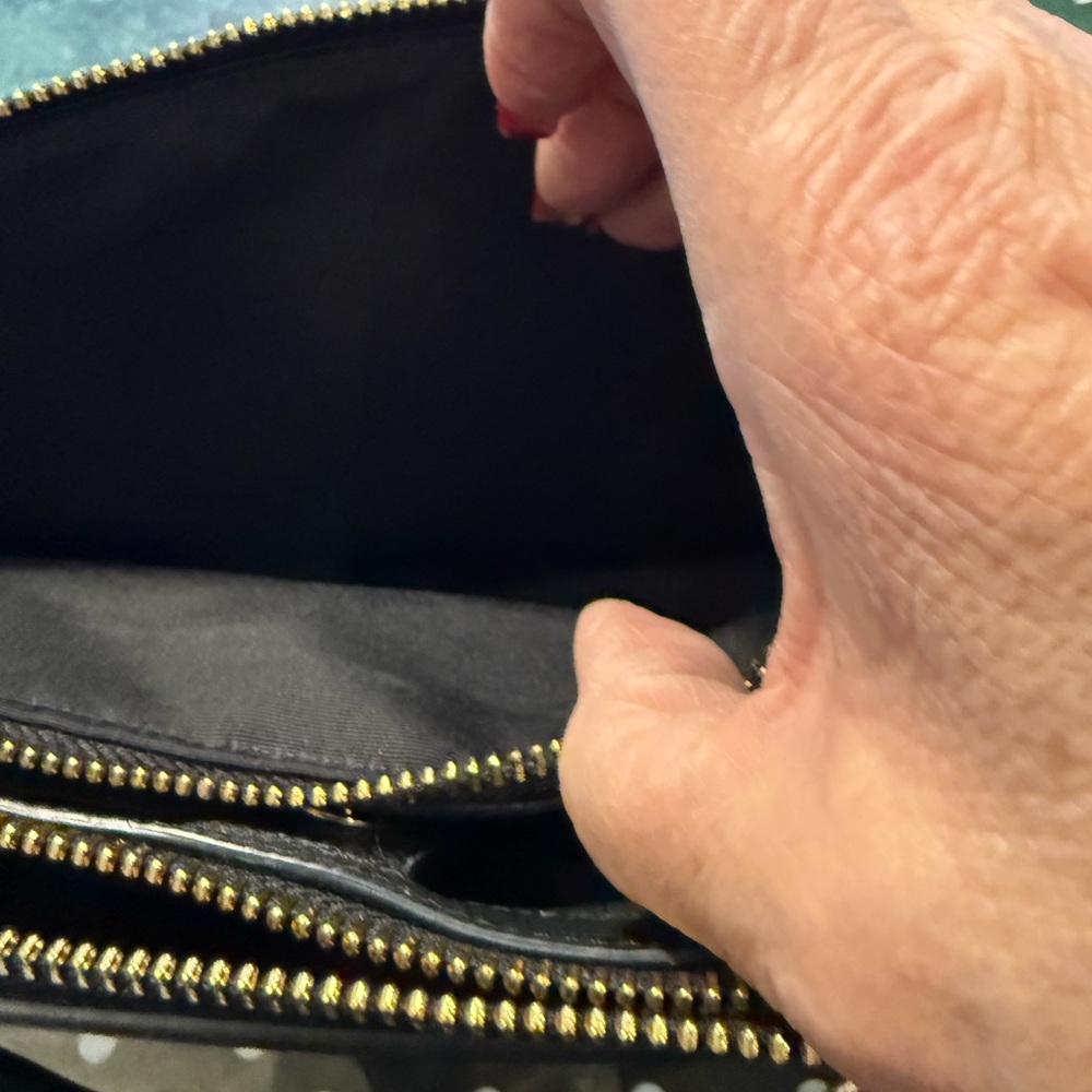 Coach Black Satchel with Gold Accents - Picture 9 of 9